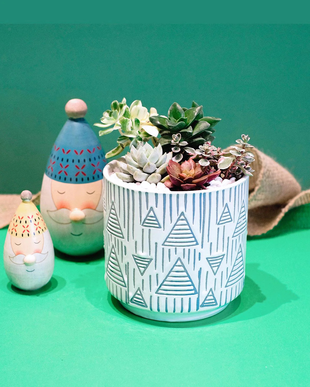 Blue Christmas Tree Pot - Image 2