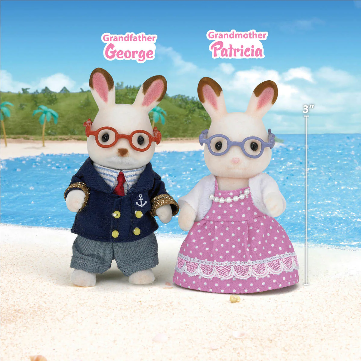 Calico Critter Chocolate Rabbit Grandparents - Image 2