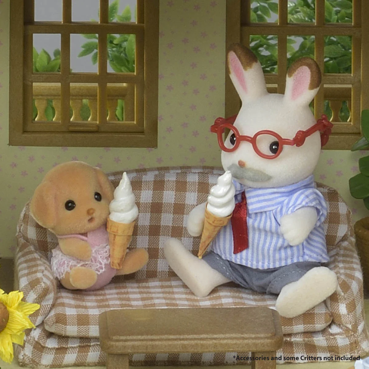 Calico Critter Chocolate Rabbit Grandparents - Image 3