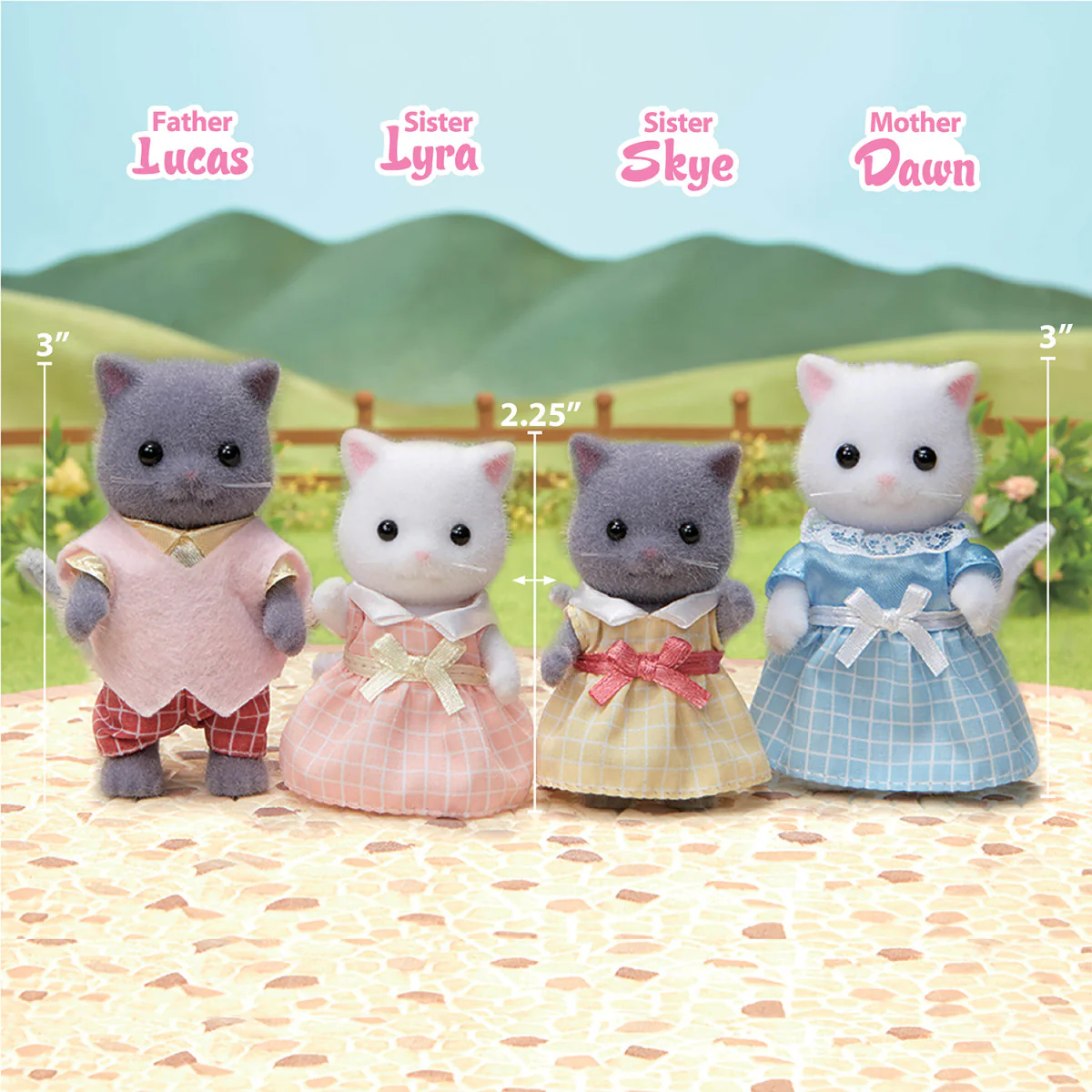 Calico Critter Persian Cat Family - Image 2