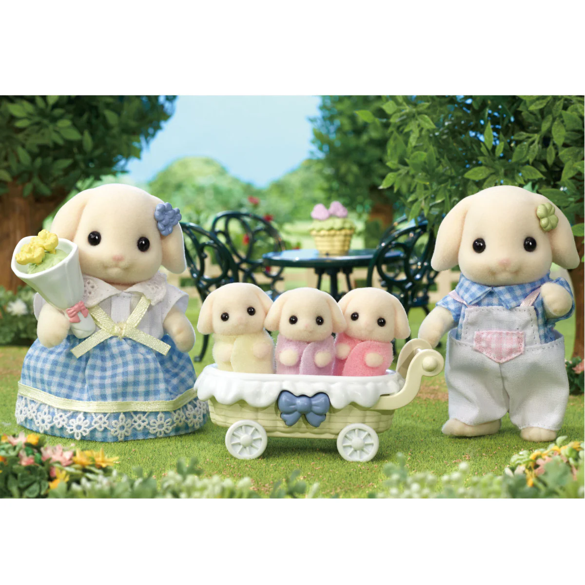 Calico Critters Flora Rabbit Family - Image 2