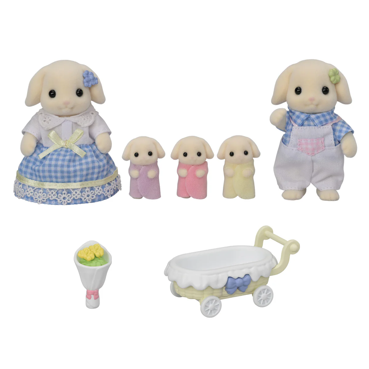 Calico Critters Flora Rabbit Family - Image 3