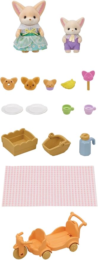 Calico Critters Sunny Picnic Set - Fennec Fox Sister & Baby - Image 2