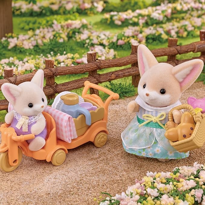 Calico Critters Sunny Picnic Set - Fennec Fox Sister & Baby - Image 3