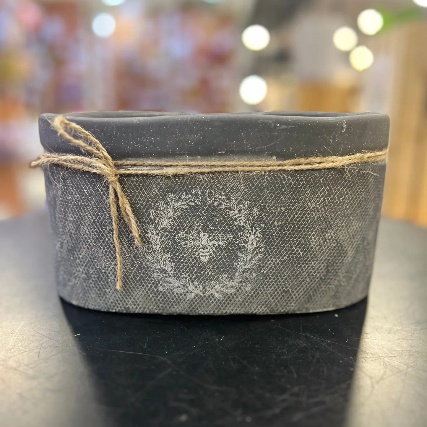 Cement basket flower pot - Image 2