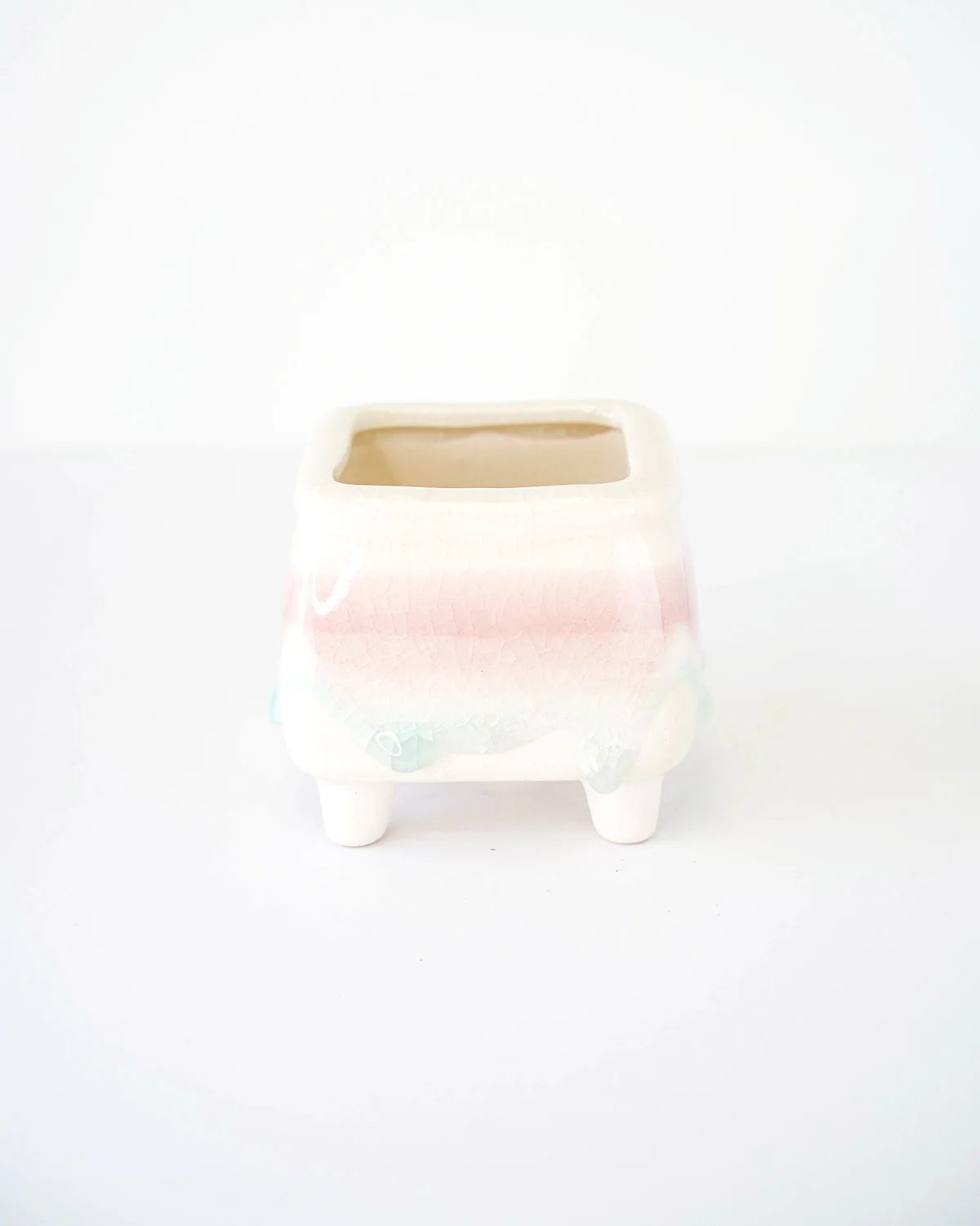 Dripping Glazed Vessel with Feet - Image 3