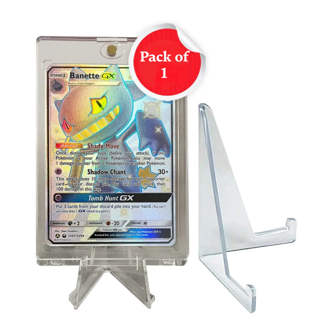 Evoretro - Card Display Stand - 35-260PT Clear Durable Game Card Stand