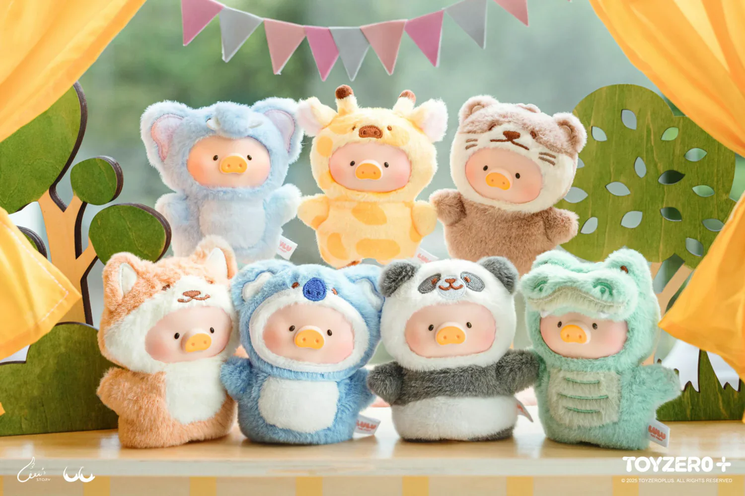 LuLu the Piggy Animal Party - Puppet Show PVC Face Plush Keychain (Blindbox) - Image 2