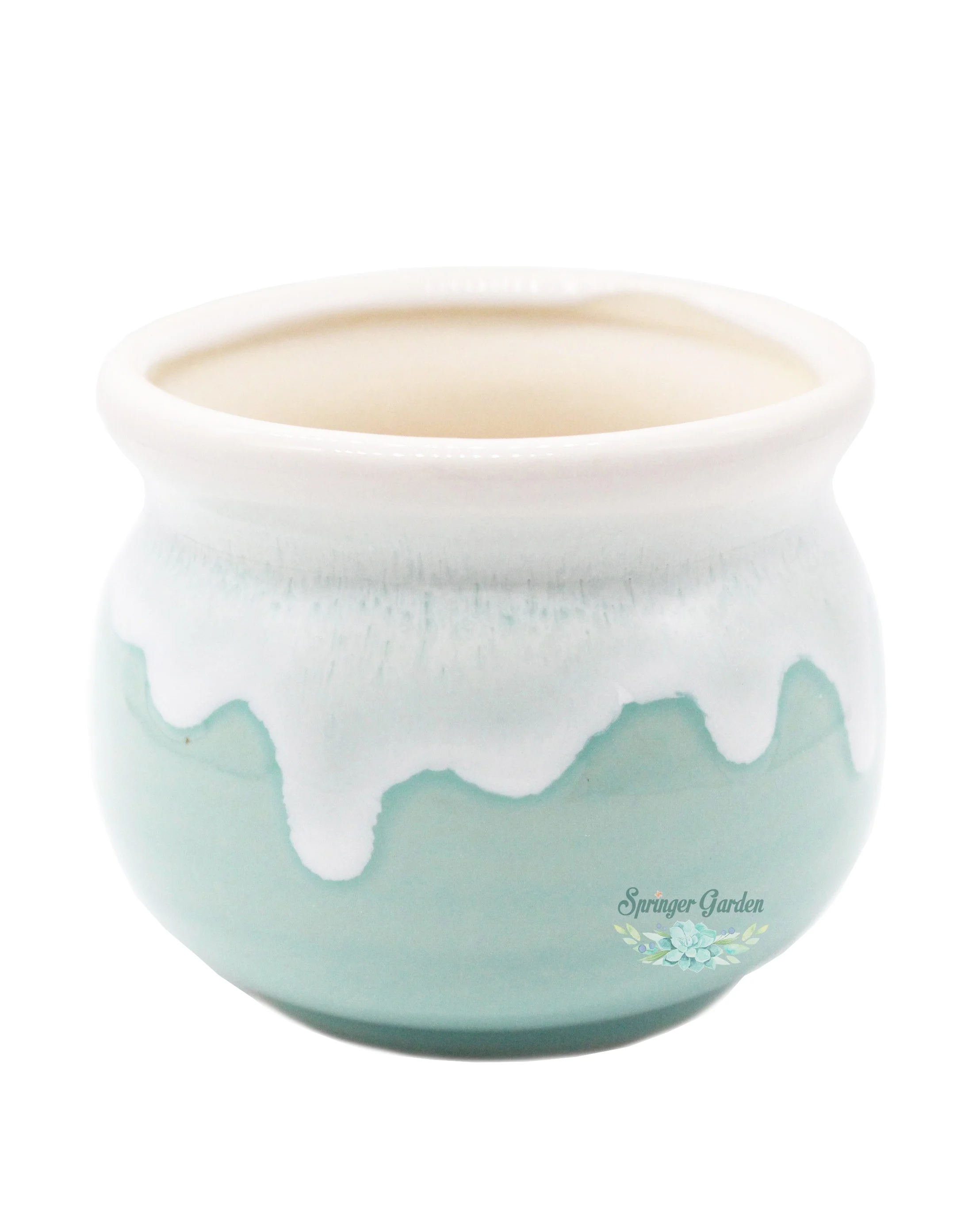 Milky Green Pot Obtuse - Image 2