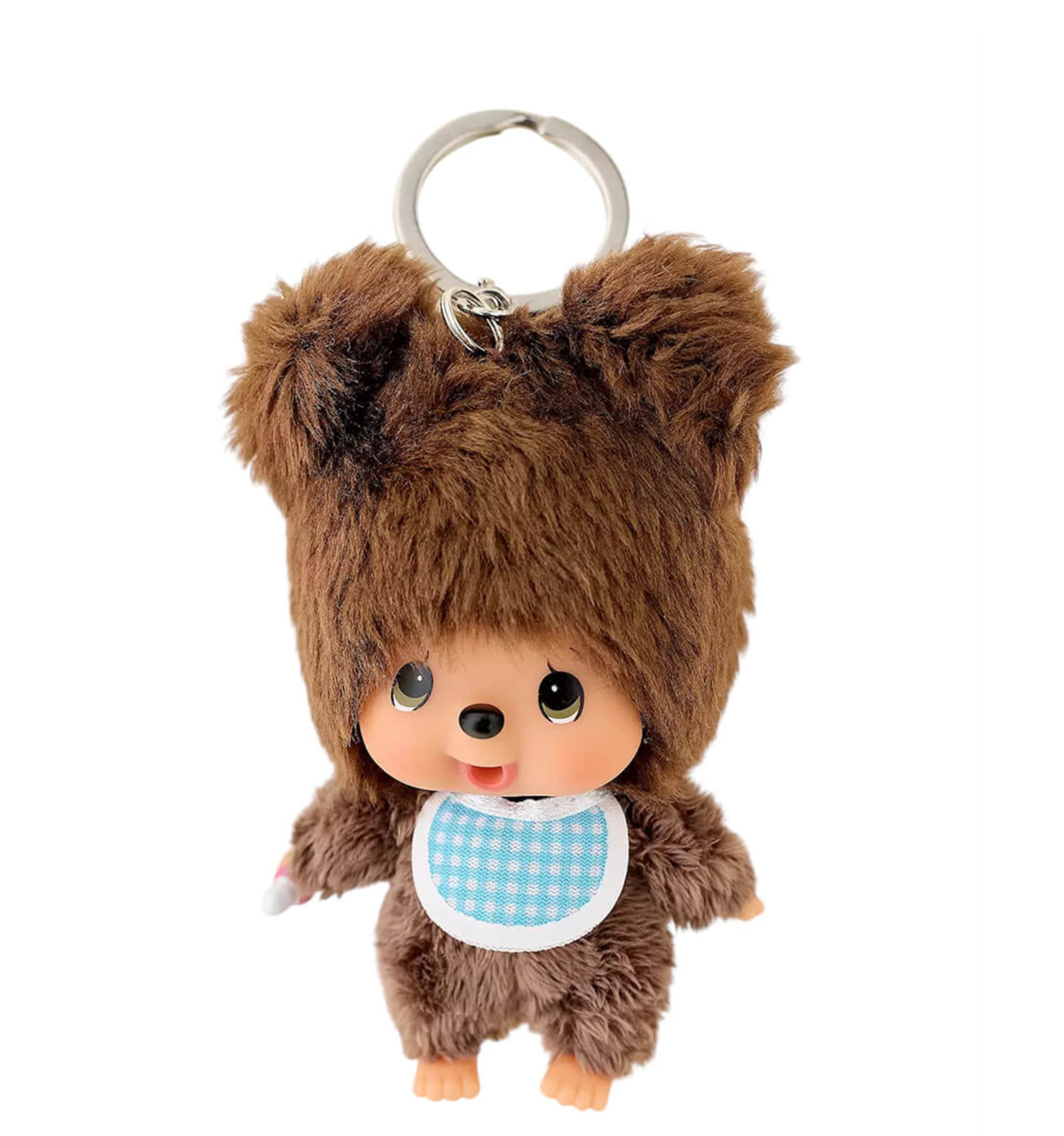 Monchhichi Friends Kuma Plush Keychain