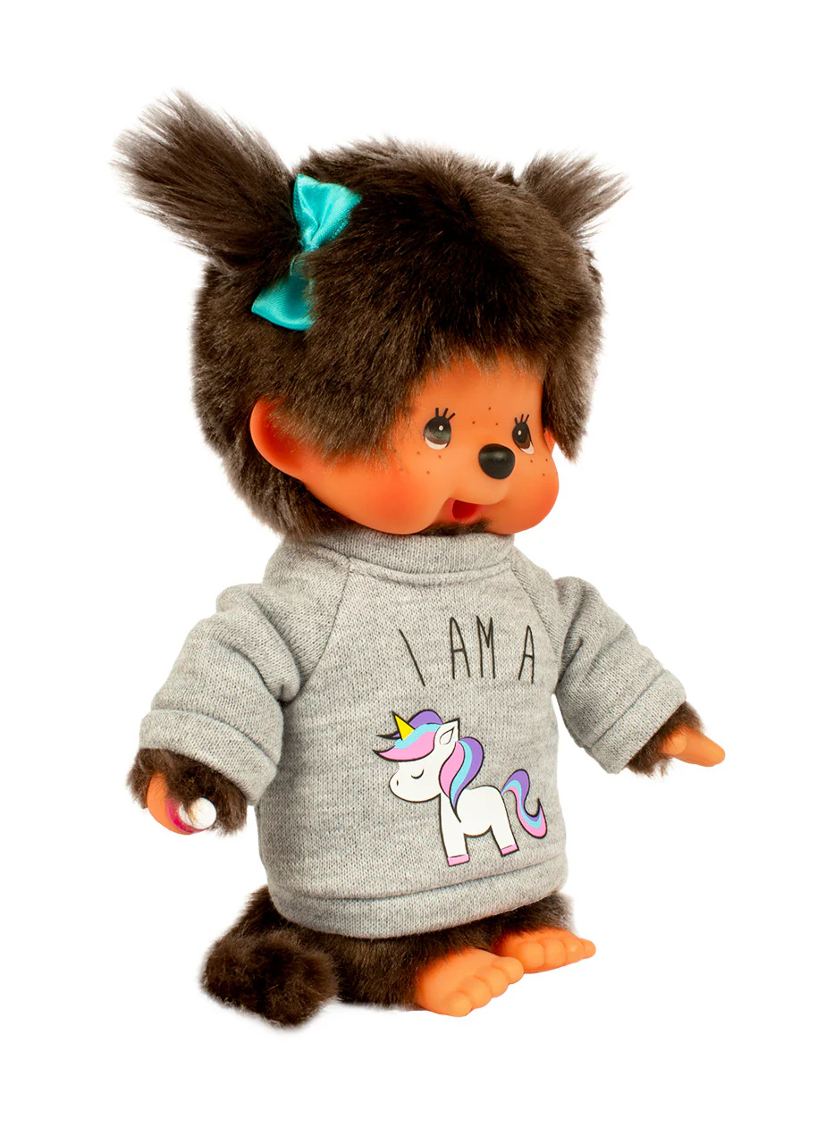 Monchhichi Girl w/ Unicorn Sweater Doll - Image 5