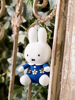 Plush Miffy Keychain - Blue Flowers - Image 2