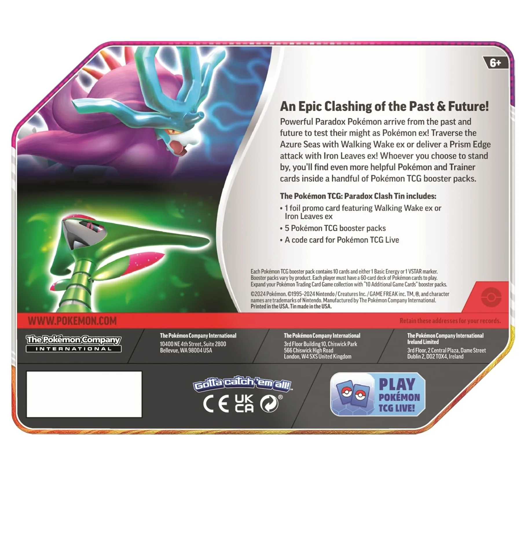 Pokemon: Paradox Clash Tin - Walking Wake ex - Image 2