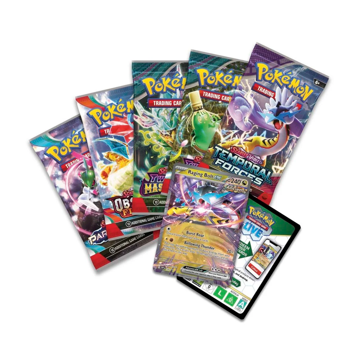 Pokemon: Paradox Destinies Tin - Raging Bolt ex - Image 2