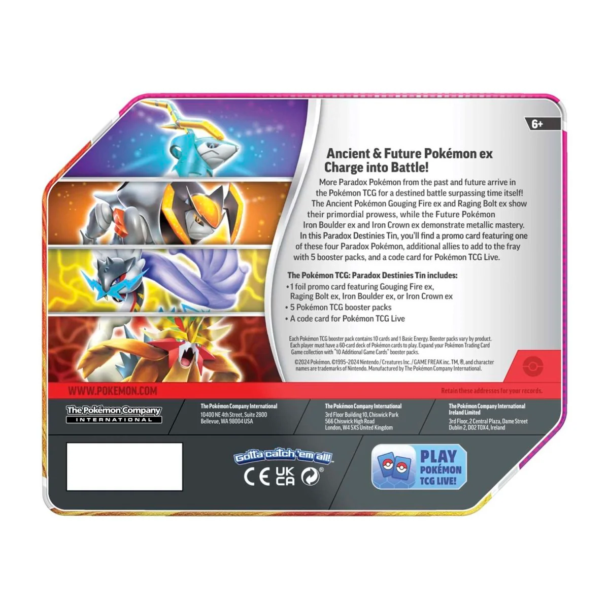 Pokemon: Paradox Destinies Tin - Raging Bolt ex - Image 4