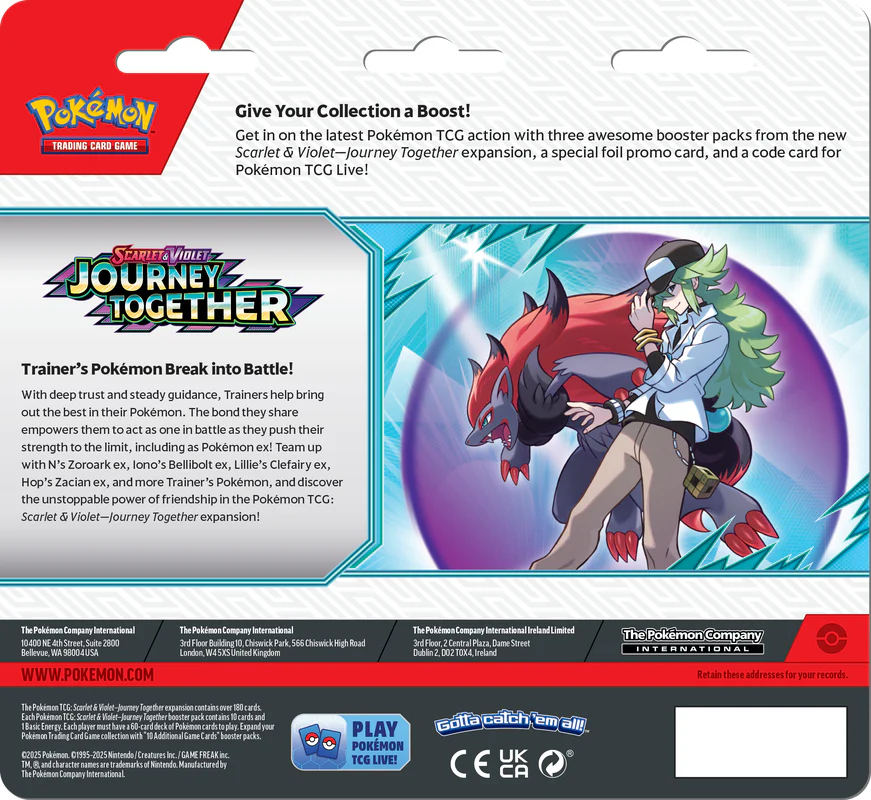 Pokémon Scarlet & Violet - Journey Together - 3 Pack Blister - Scrafty - Image 2