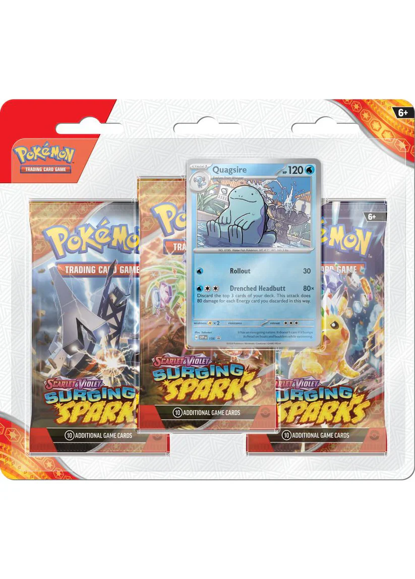 Pokemon Surging Sparks - 3 Pack Blister - Quagsire