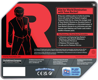 Pokémon TCG: Team Rocket Tin – Mewtwo ex - Image 5