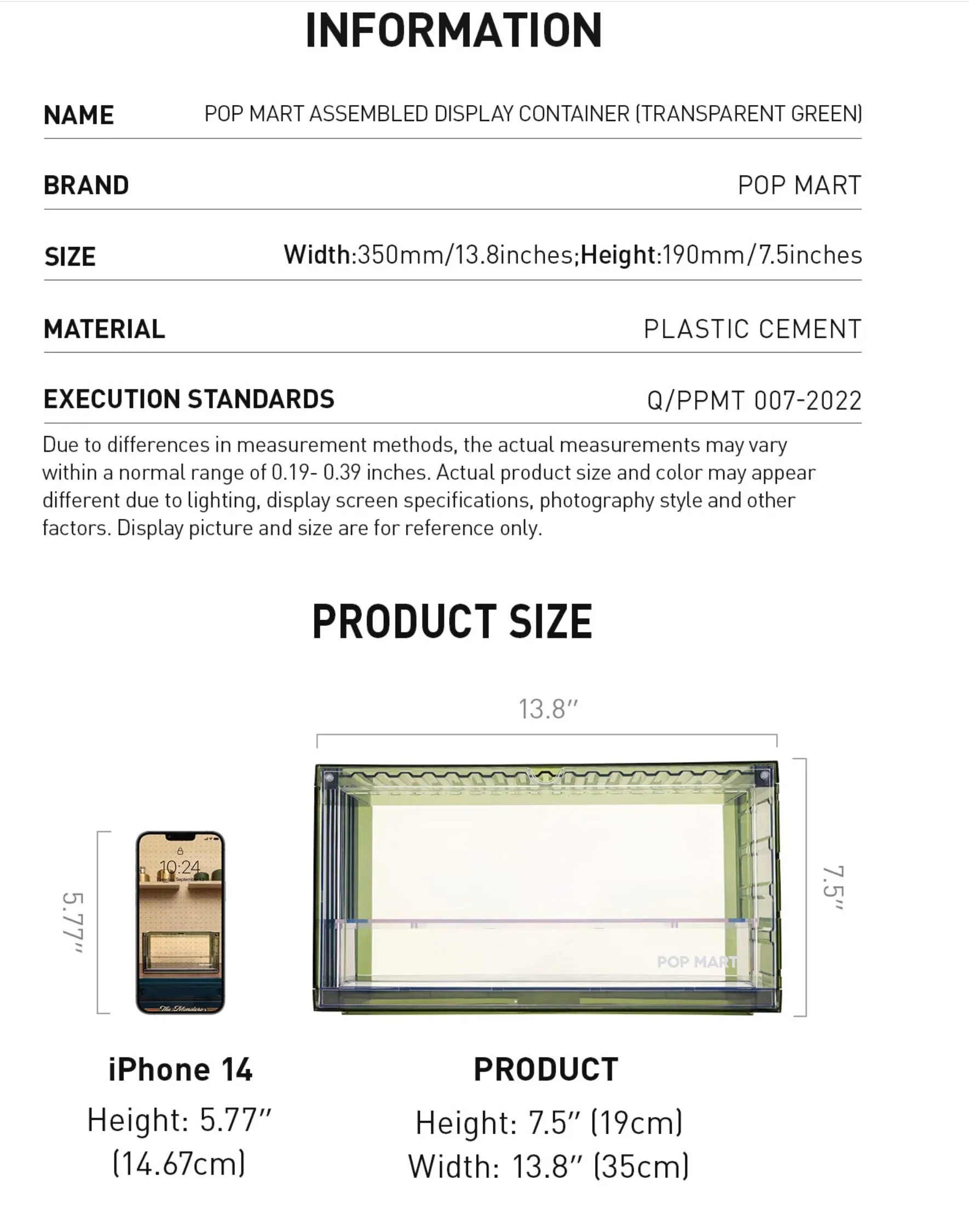 POP MART Transparent Assemblable Display Container - Image 3