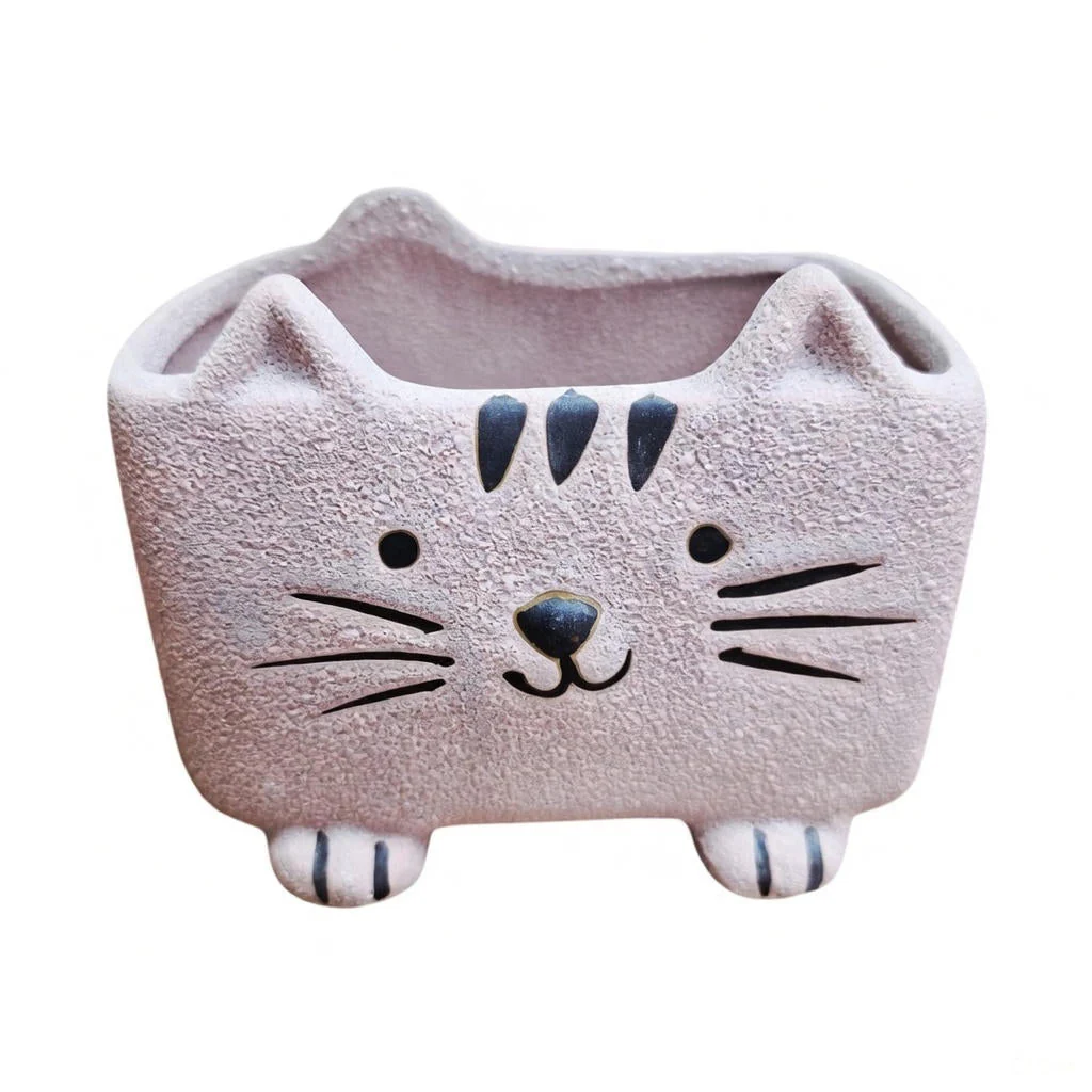 Matt Cat Rectangle Planter - Image 4