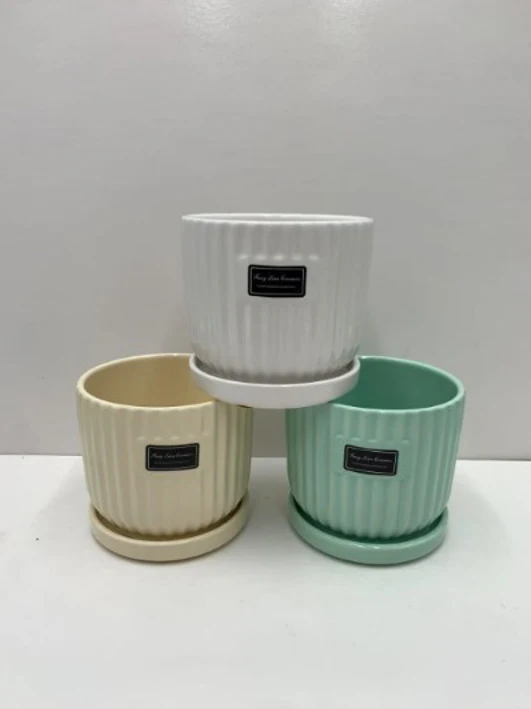 Ribbed Cylinder Planter
