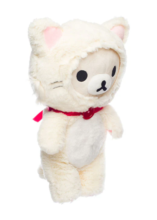 Korilakkuma San-X Original In A White Fluffy Cat Costume - Image 3