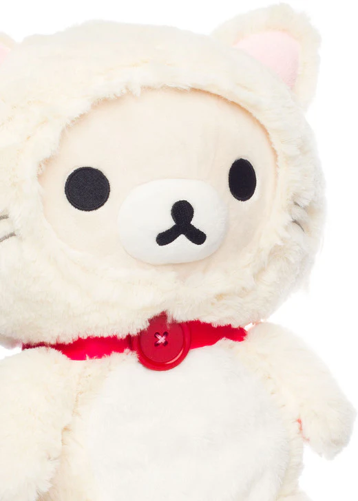 Korilakkuma San-X Original In A White Fluffy Cat Costume - Image 5