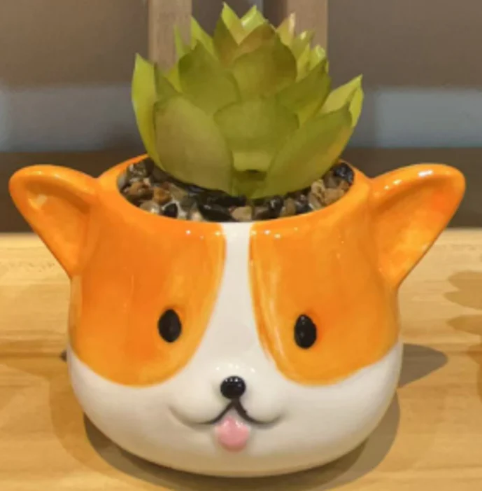 Shiba Head Planter