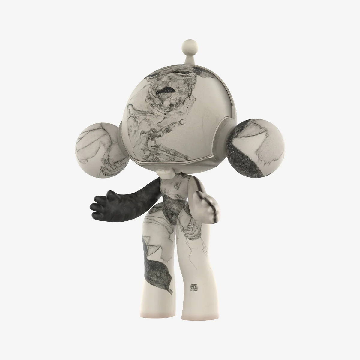 MEGA α SKULLPANDA 400% Egon Schiele - Image 6
