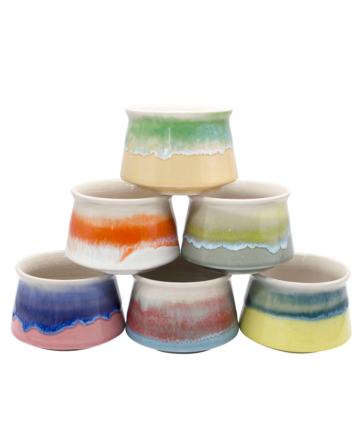 Small Glazed Funnel Pots - Image 2