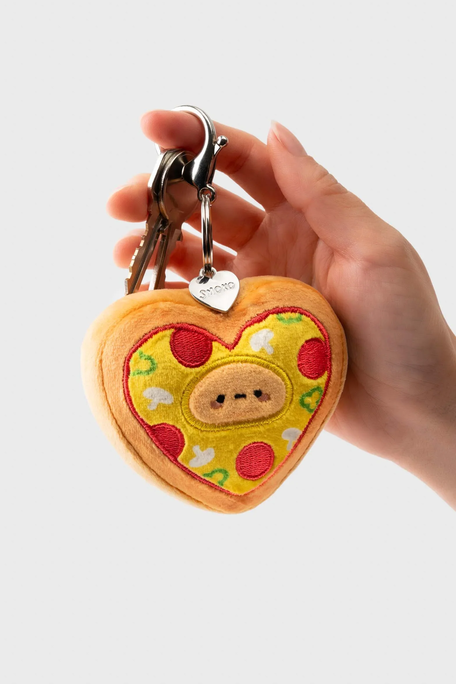 Smoko Pizza Heart Tayto Potato Bag Charm - Image 2