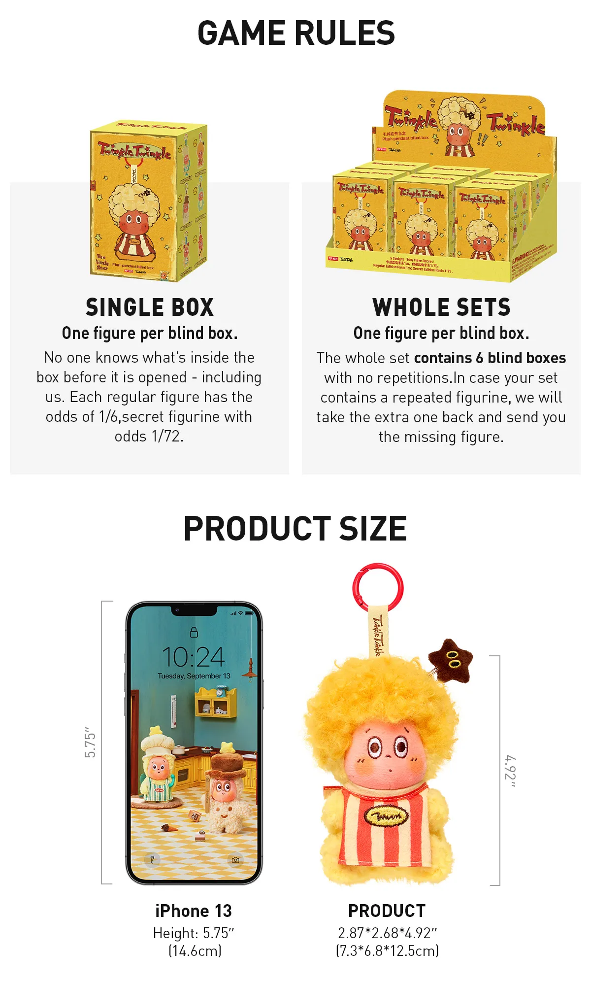 Twinkle Twinkle Be a Little Star Series Plush Pedant Blindbox - Image 5
